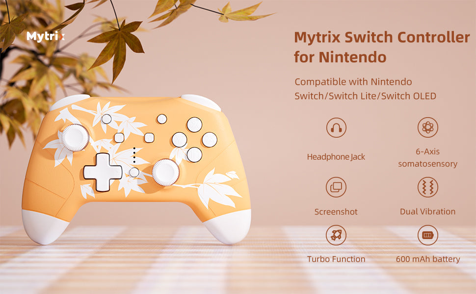 Maple Yellow Wireless Switch Pro Controller for NS Maple Yellow Wireless Switch Pro Controller for NS